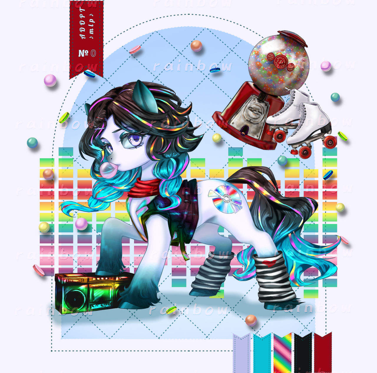 Human Rocking Pony Adopt Sweet Rainbow Rocker Pony by MileyBett on DeviantArt