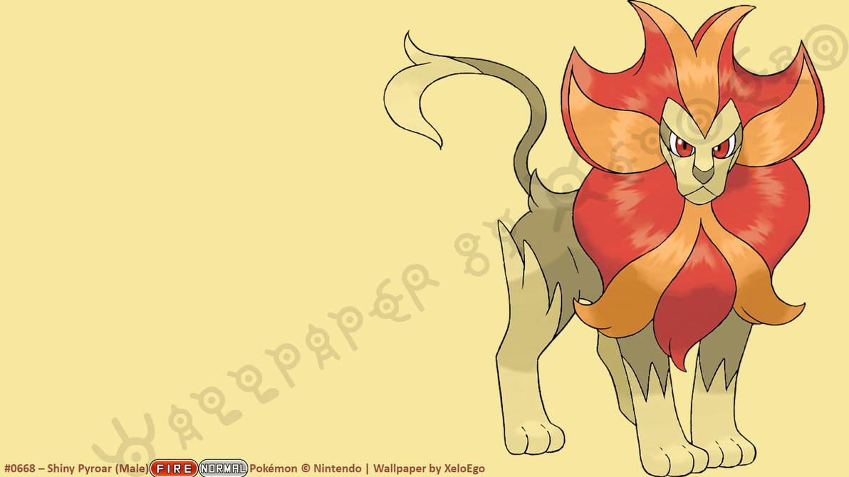 Dex #0668 1 m s - Shiny Pyroar (Male) by Fhilb on DeviantArt