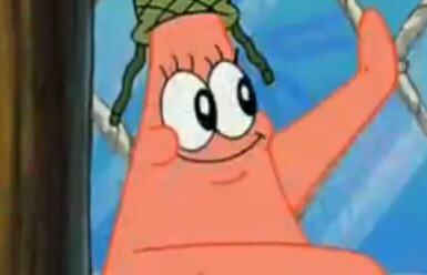 patrick star may i take your hat sir