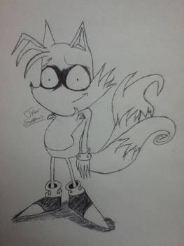 Miles Tails Prower Tim Burton Style