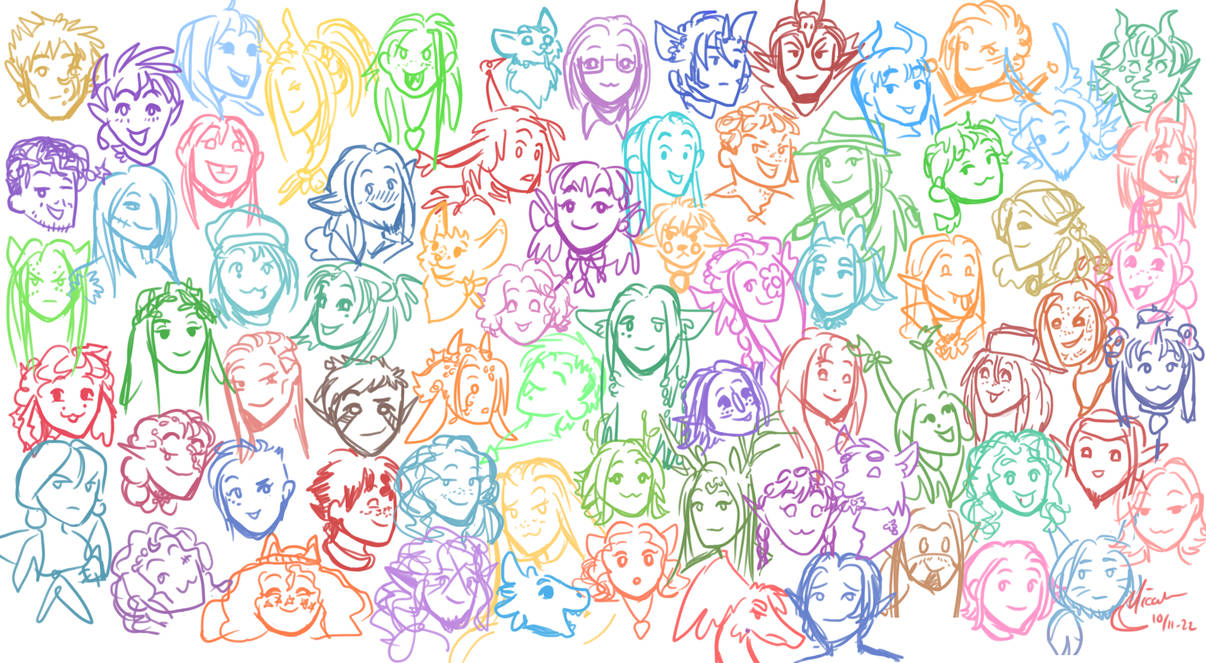 Ridiculously huge amount of 30 sec doodles (OCs) by MicahandtheMoon on ...