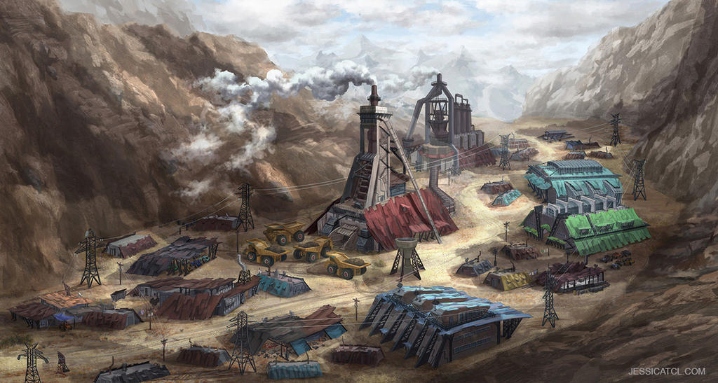 Mining Town by j031500315 on DeviantArt
