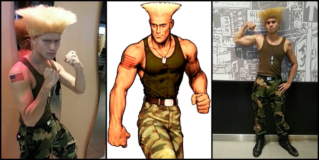 Street Fighter Guile Golden Cosplay Wig
