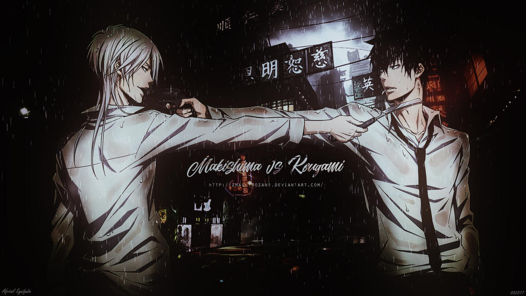 Makishima Vs Kougami Psycho Pass Wallpaper By Zhalltrozans On Deviantart Makishima Vs Kougami Psycho Pass Wallpaper By Zhalltrozans On Deviantart