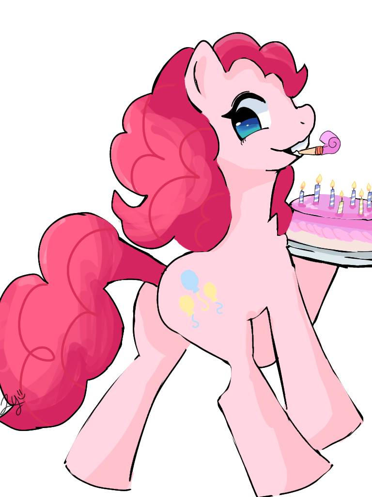 Pink Cake Deviantart Pinkie With a cake by lesliepqxx on DeviantArt