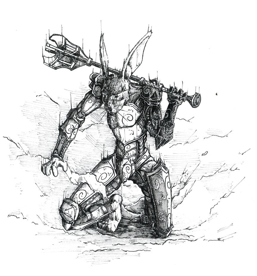Rabbit warrior by RockyHelmet on DeviantArt