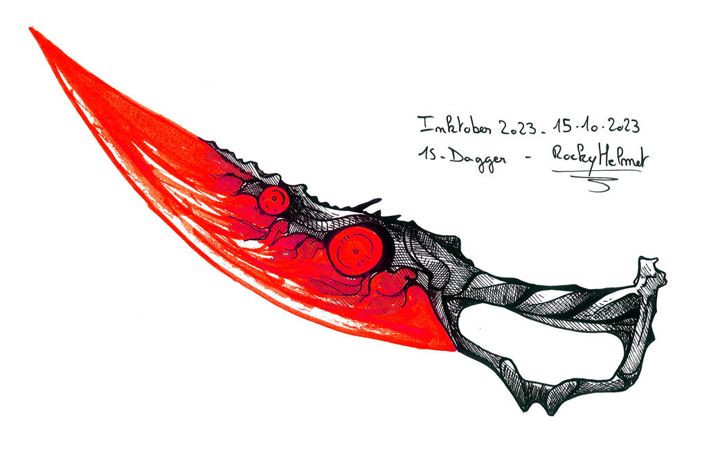 Inktober 2023 - 15-Dagger by RockyHelmet on DeviantArt