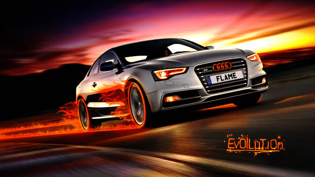 Audi S5 Flame Wallpaper