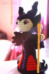 Maleficent crochet amigurumi doll by BramaCrochet