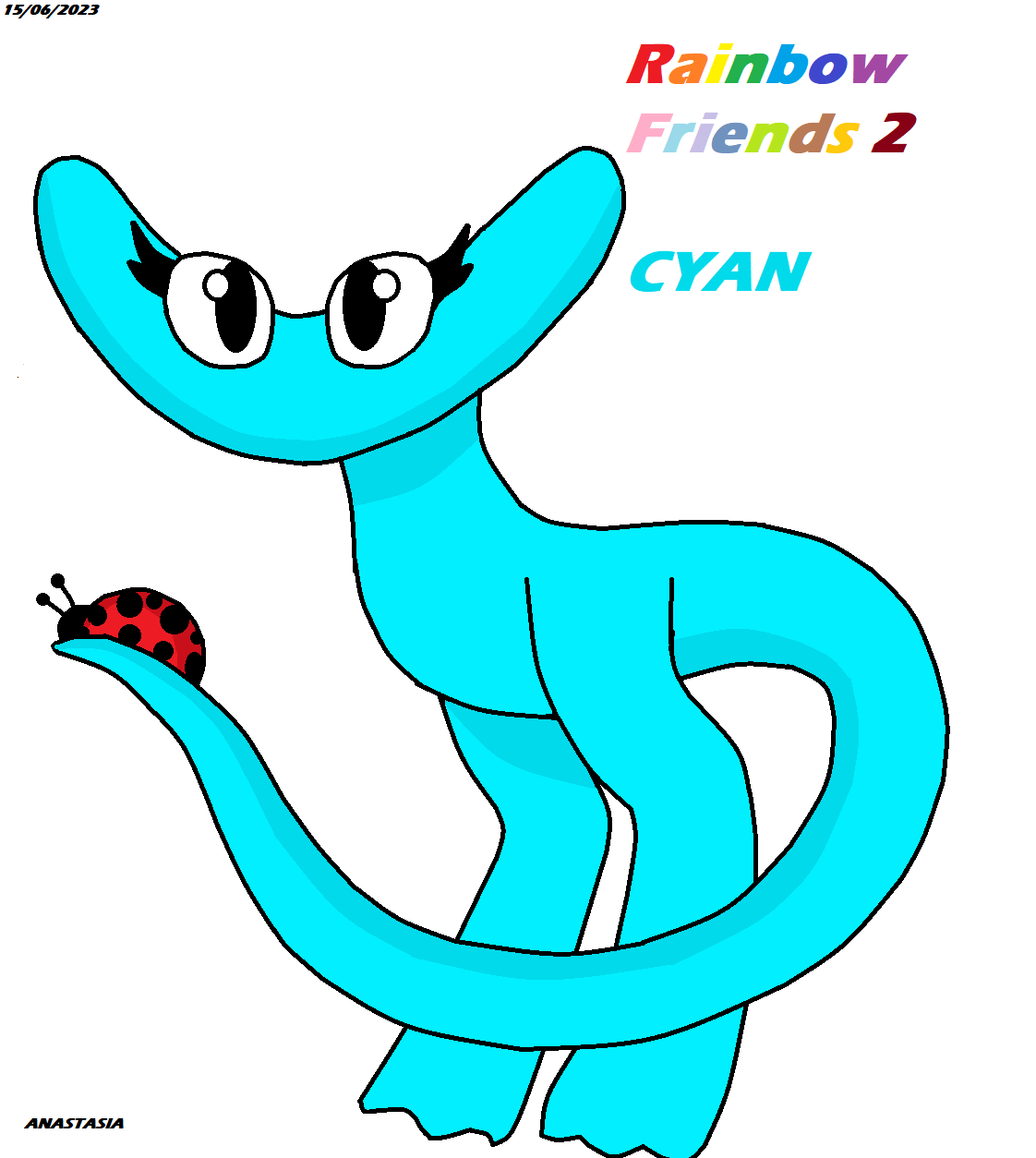 Cyan from rainbow friends chapter two by fr0z3n-f3nn3k on DeviantArt