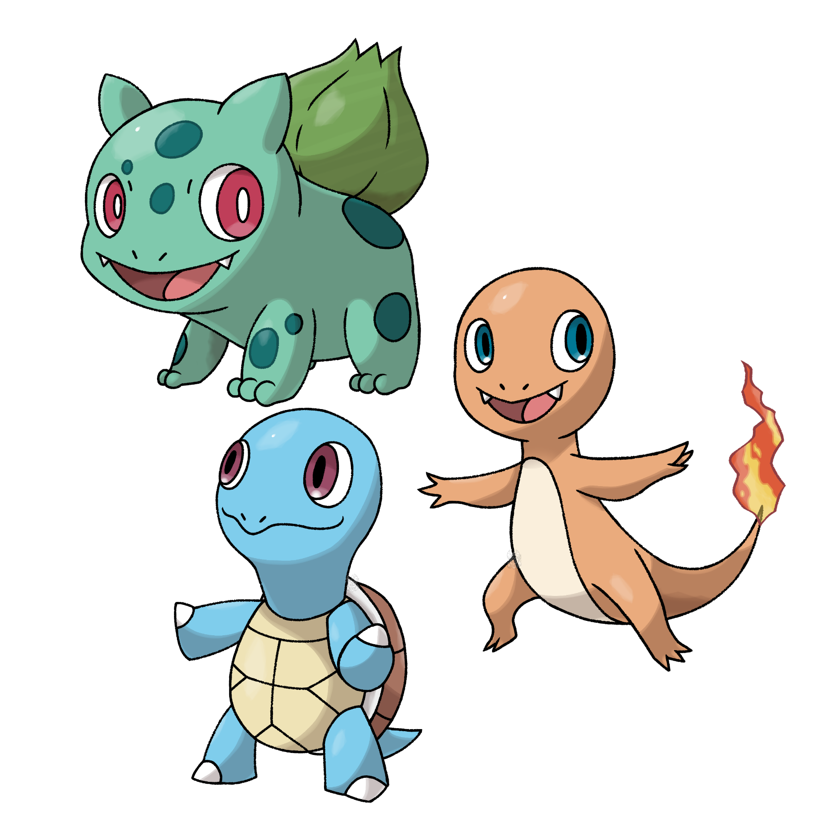 Redesigned(?) Unova starters middle evos JeRmEnCo - Illustrations ART street