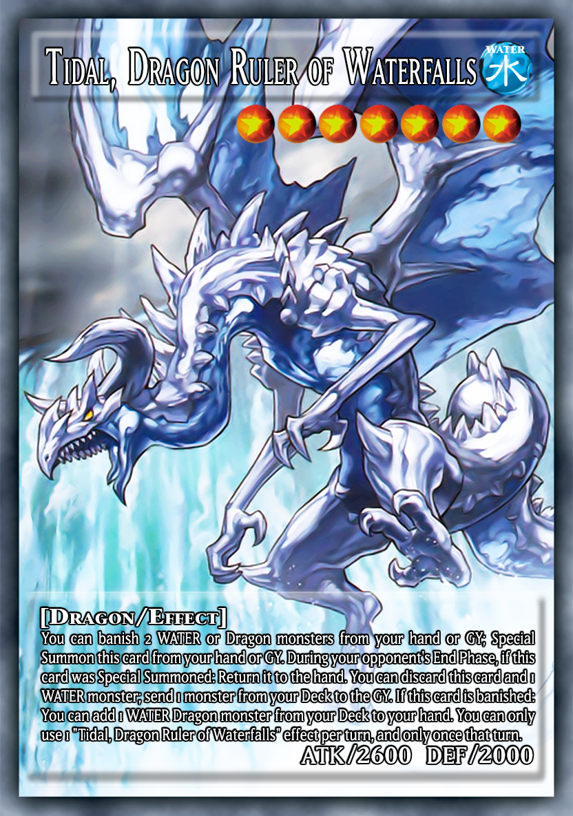 Yu-Gi-Oh Tidal Dragon Ruler of Waterfalls Full Art by JTFR on DeviantArt