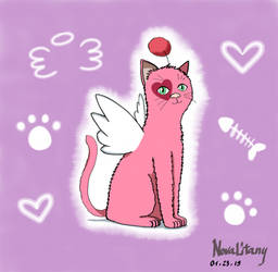 Pink Winged Cat