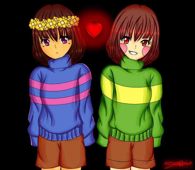 UNDERTALE] Frisk and Chara by YunemaDraw on DeviantArt