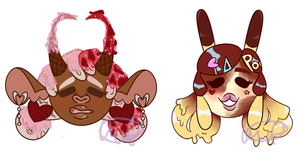 Anisha And Maemi stickerheads by SweetGelato