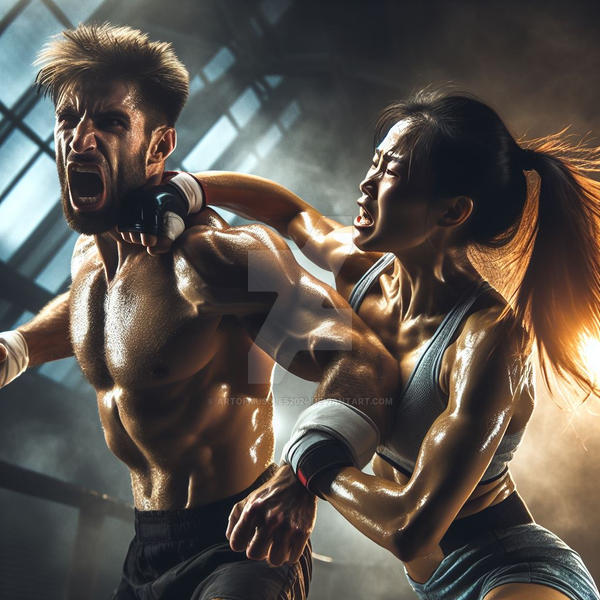 Mixed Fighting Scene by ArtofMuscles2024 on DeviantArt