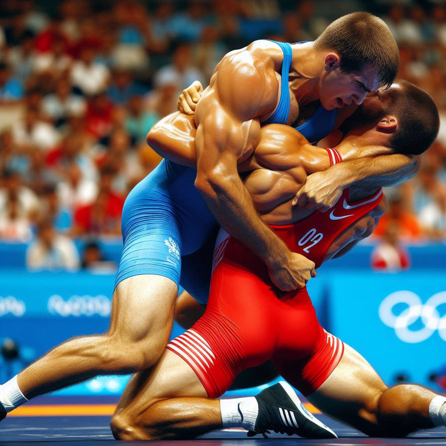 Impressions Muscular Male Athletes Wrestling (41) by ArtofMuscles2024 ...