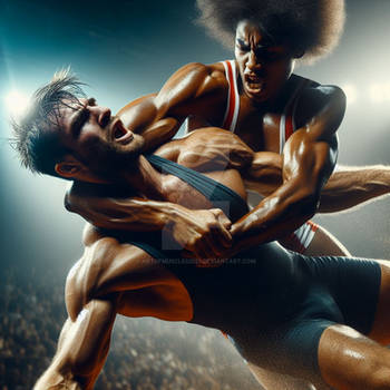 Mixed Muscular Fighting Scenes