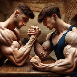 0Cover Armwrestling Muscular Strong Young Men III