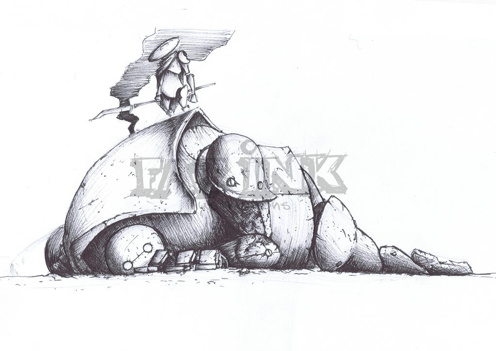 Big Bot Down by fatinkillustrations on DeviantArt