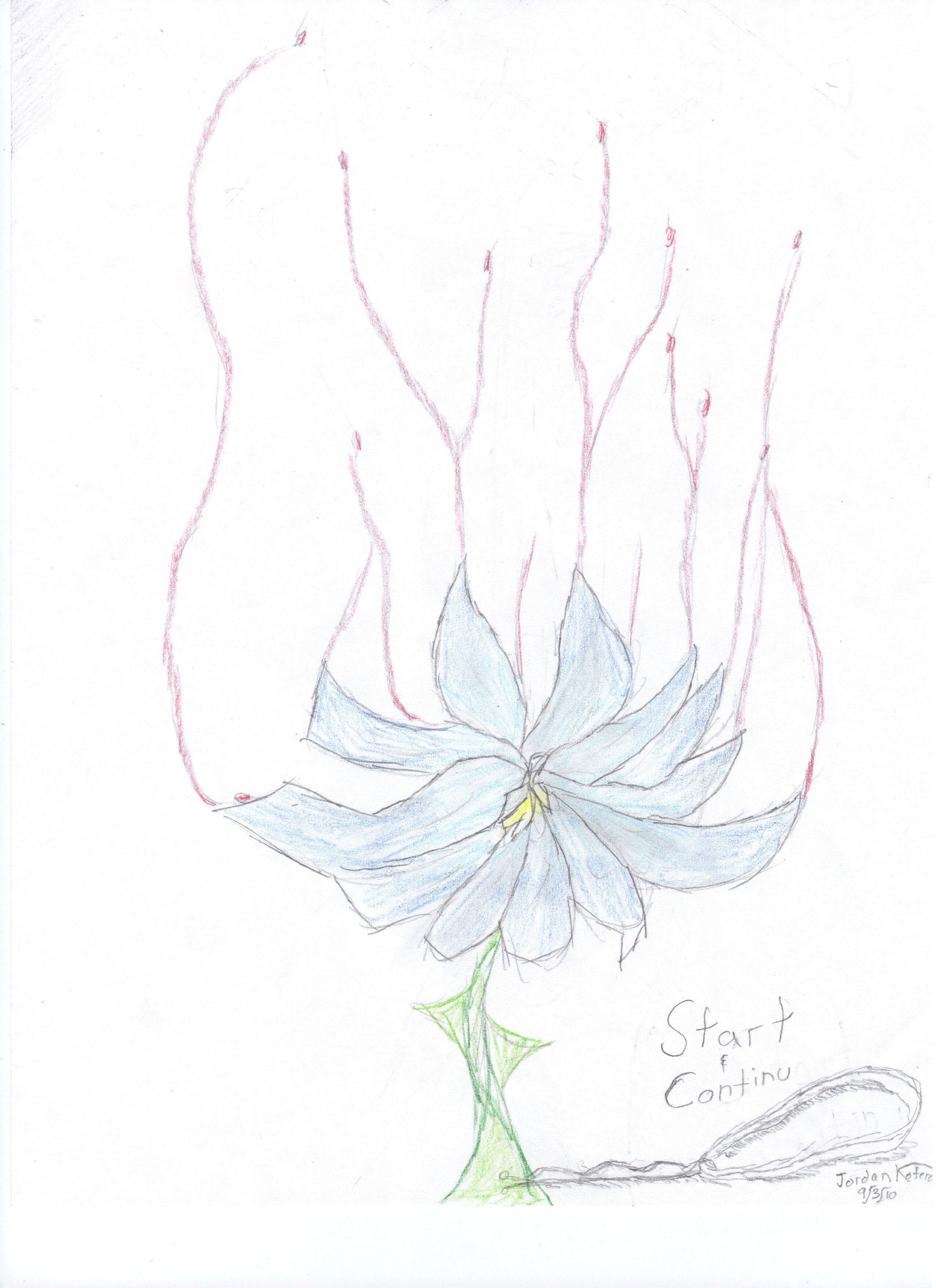 Bleeding Blue Flower