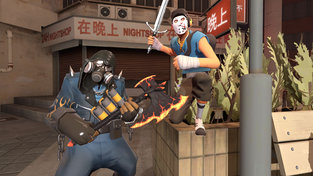 Pyro Vs. Scout Pyro And Scout Poster 1 by TheStaber on DeviantArt