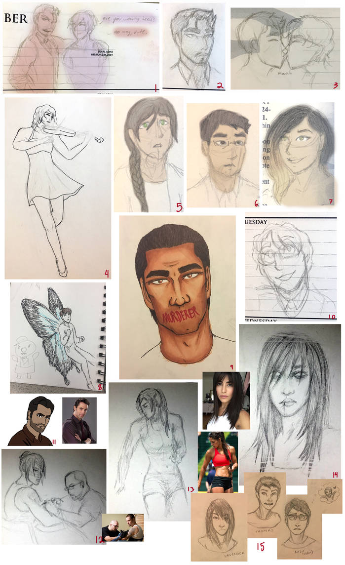 weeks/months draw dump by scarletfish8eta on DeviantArt
