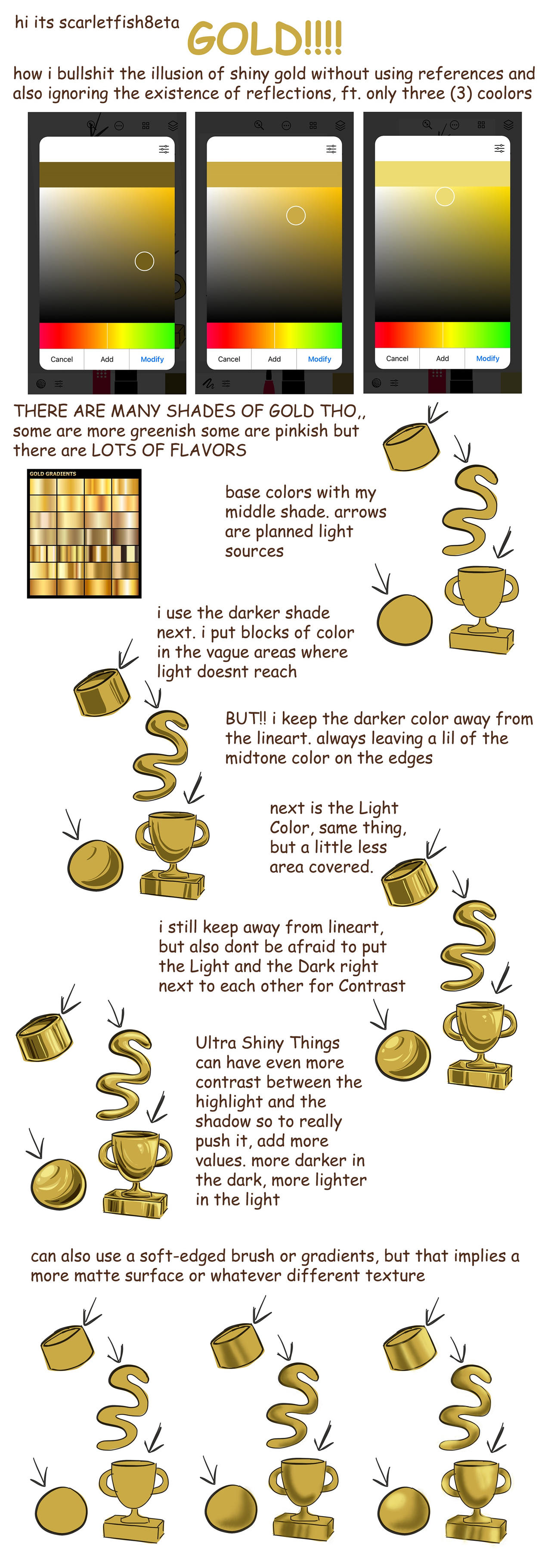 Deviantart Gold Pattern gold tutorial by scarletfish8eta on DeviantArt