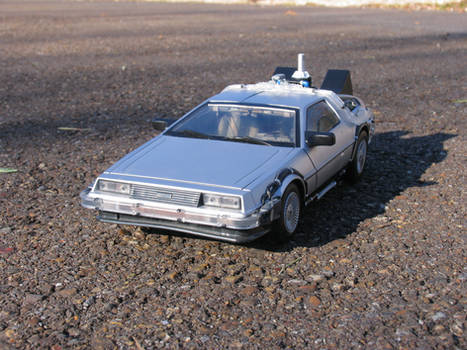 Delorean Outside Shot Asphalt