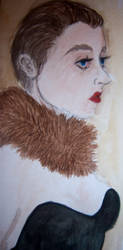 -woman with fur