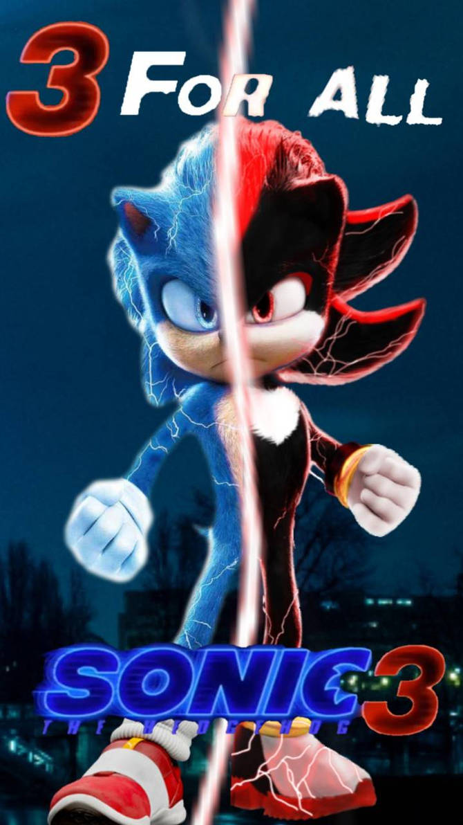Sonic the Hedgehog 3 Movie Poster 1 Fan Made by luanweasel300 on