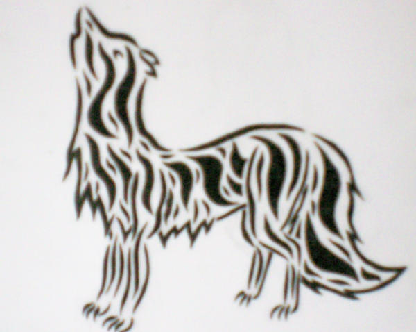 Howling Tattoo Wolf