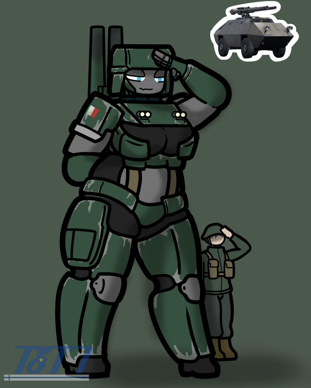 Italian R3 Front Italian R3 106 with a lil pal by PanzerShanzer on DeviantArt