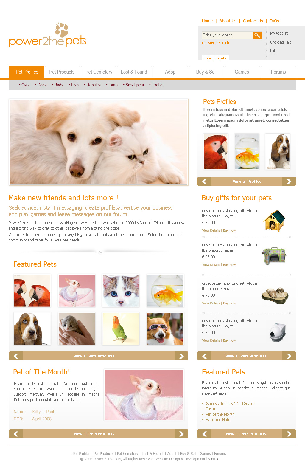 Pets website1