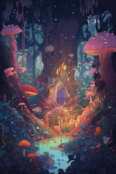 enchanted pixel forest