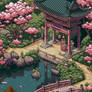cherry blossom zen garden
