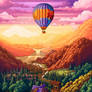 pixelated balloon journey