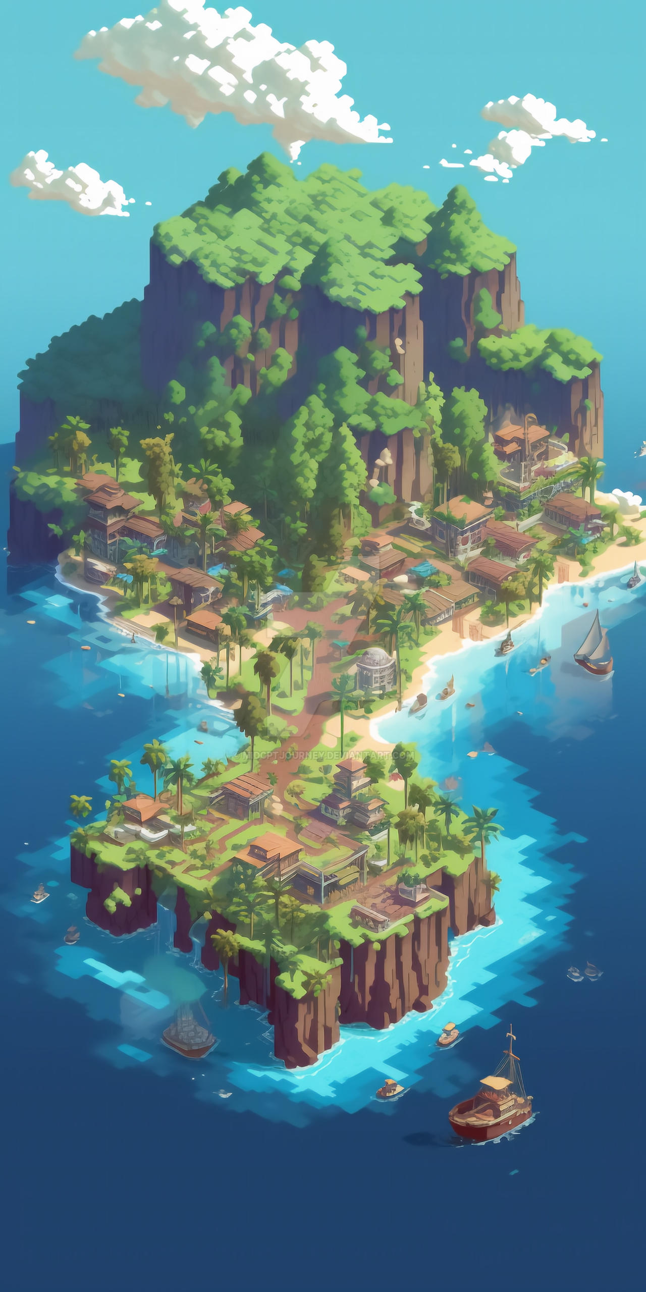 Deviantart Island tropical island haven by midgptjourney on DeviantArt