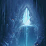majestic pixelated ice cave