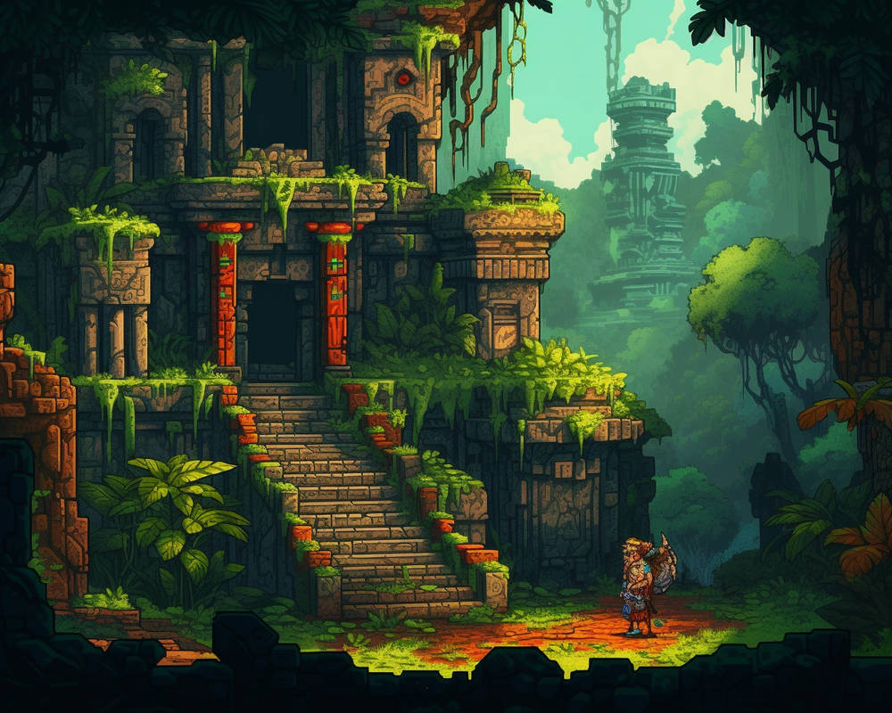 ancient temple jungle adventure 5 by midgptjourney on DeviantArt