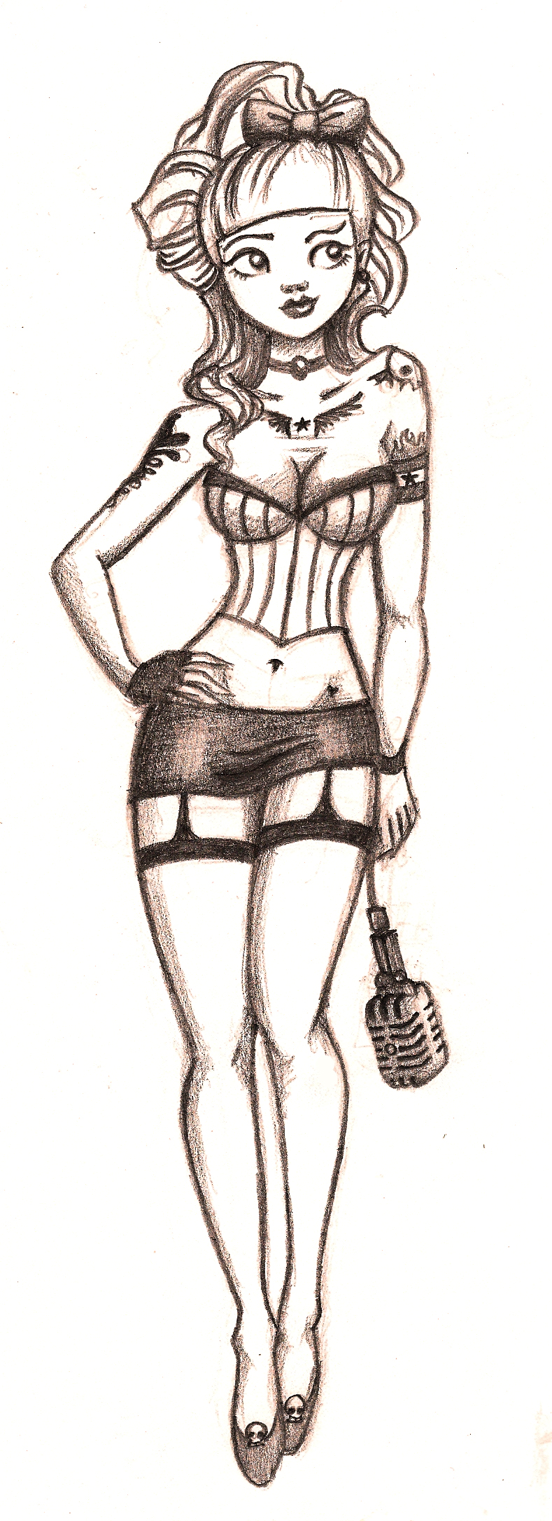 Punk Pinup Tattoo Idea