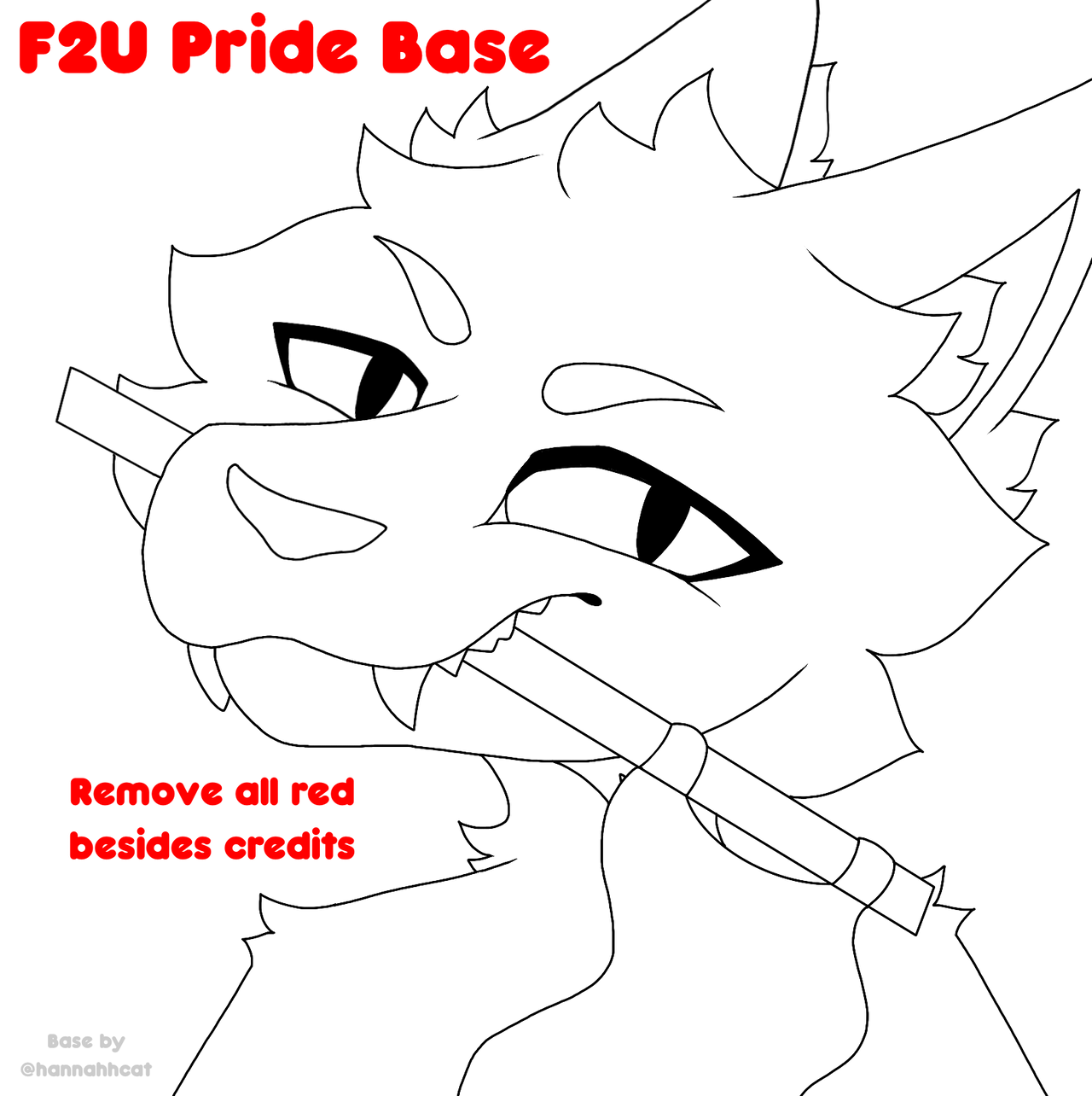 F2U furry pride base // furry base by Hannahhcat on DeviantArt