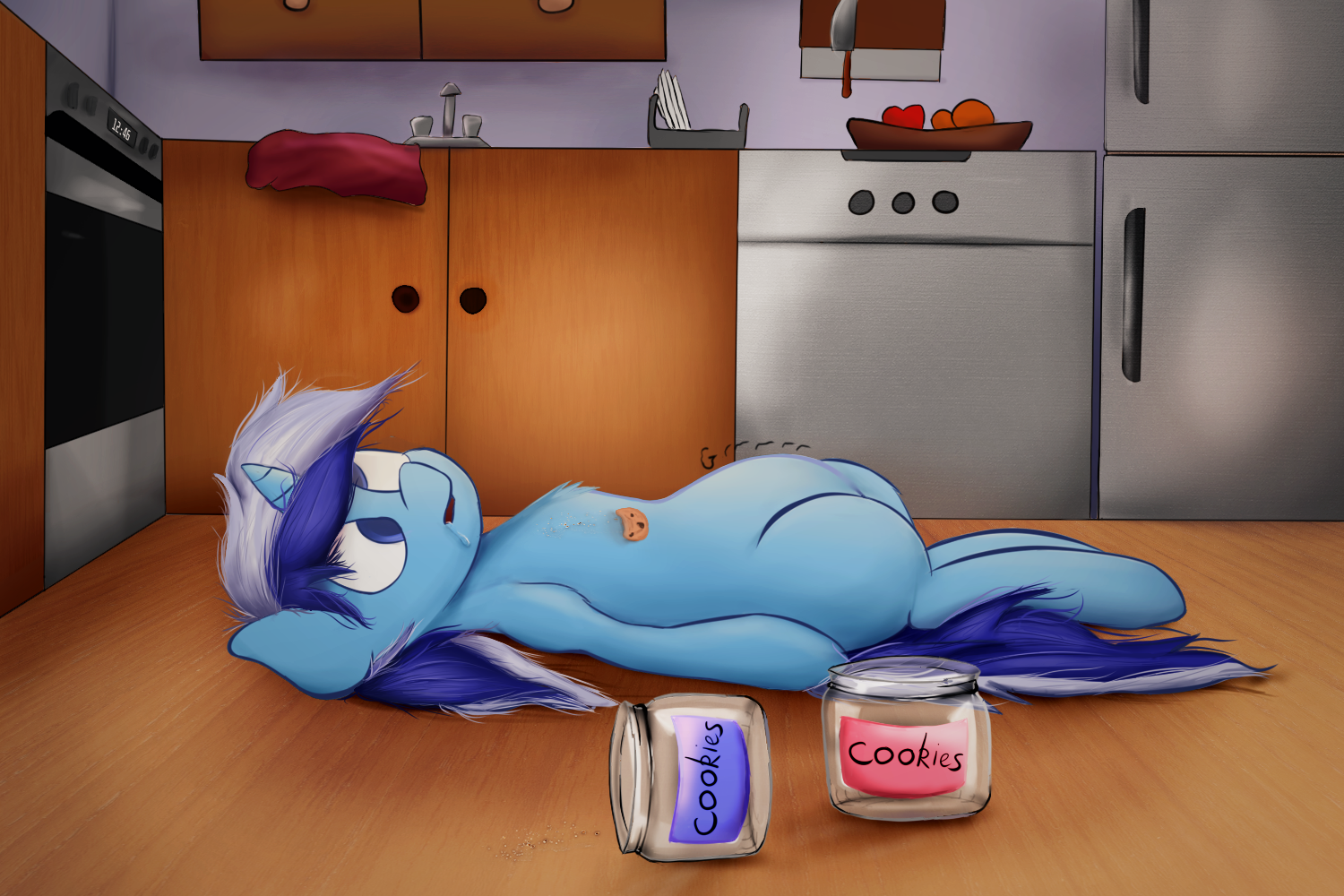 She found the cookie stash by RainyVisualz