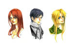 Commission first 3 heads by SheCow