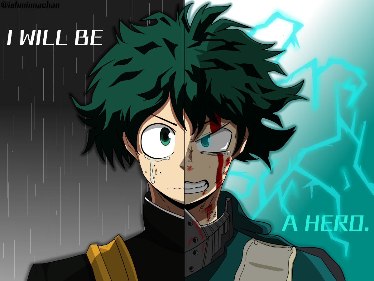 {Izuku Midoriya 'i will be a hero' art} by IshMinna on DeviantArt