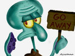 Squidward: Go away! by Azurenna