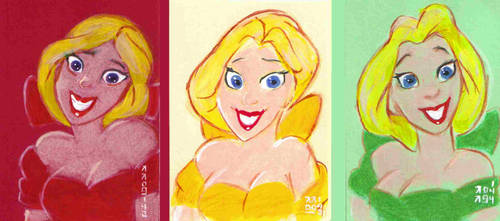 Bimbettes Sketch Cards by LEXLOTHOR