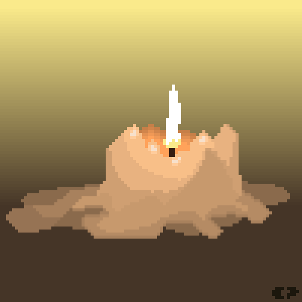 Dying Candle Pixel Art