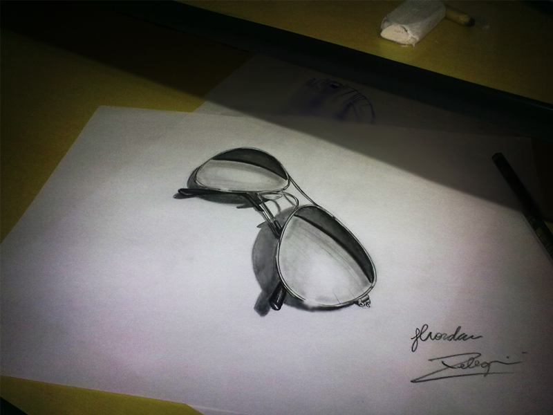 3D Drawing -  Chrome Rayban