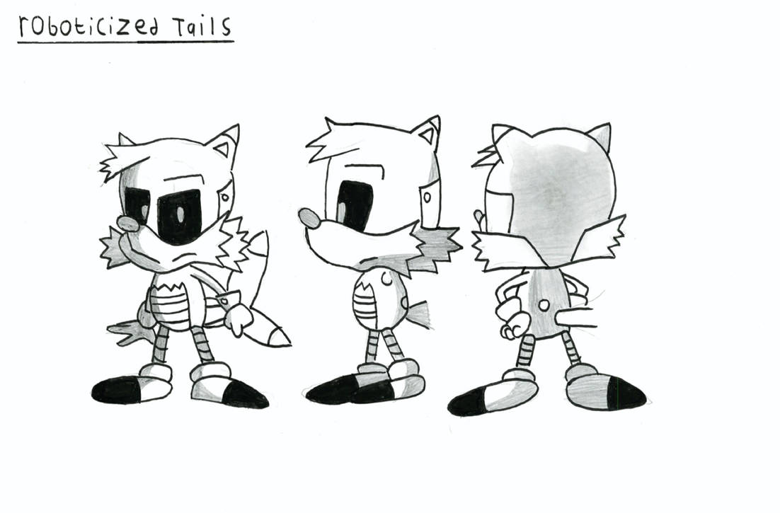 Robo Tails Roboticized Tails Concept Art Turnaround by Gruffdasmuff on DeviantArt